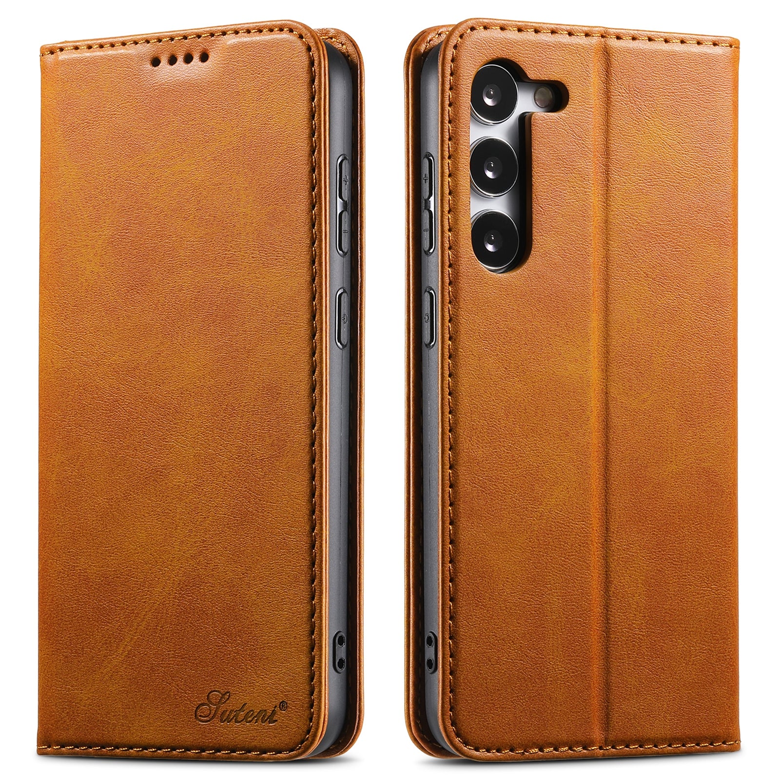SUTENI For Samsung Galaxy S23 Wallet Design Fully Wrapped Automatic Closing Flip PU Leather TPU Cover Case with Stand SUTENI For Samsung Galaxy S23 Wallet Design Fully Wrapped Automatic Closing Flip PU Leather TPU Cover Case with Stand